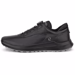 Ecco Mens 2025 Core Low-Cut BOA Waterproof Leather Spikeless Golf Shoes - UK 9-9.5, Black