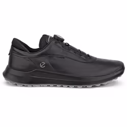 Ecco Mens 2025 Core Low-Cut BOA Waterproof Leather Spikeless Golf Shoes - UK 9-9.5, Black