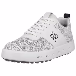 Ecco Mens 2025 Street 720 Hybrid Leather Waterproof Spikeless Golf Shoes - UK 8-8.5, White