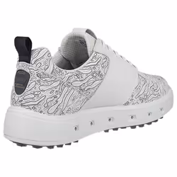 Ecco Mens 2025 Street 720 Hybrid Leather Waterproof Spikeless Golf Shoes - UK 8-8.5, White