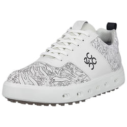 Ecco Mens 2025 Street 720 Hybrid Leather Waterproof Spikeless Golf Shoes - UK 10, White