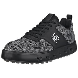 Ecco Mens 2025 Street 720 Hybrid Leather Waterproof Spikeless Golf Shoes - UK 10, Black