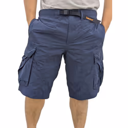 TIMBERLAND Mens Cargo Shorts Elasticated Summer Casual Quick Dry Beach Shorts - Navy, W31