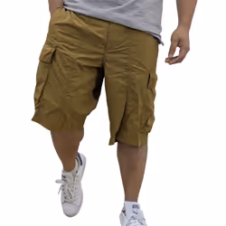 TIMBERLAND Mens Cargo Shorts Elasticated Summer Casual Quick Dry Beach Shorts - Brown, W32