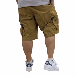 TIMBERLAND Mens Cargo Shorts Elasticated Summer Casual Quick Dry Beach Shorts - Brown, W32