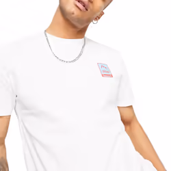 Timberland A2DV3 Back Print Mens T Shirts Pullover - White, S