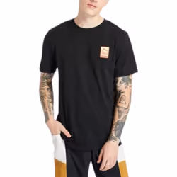 Timberland A2DV3 Back Print Mens T Shirts Pullover - Black, L