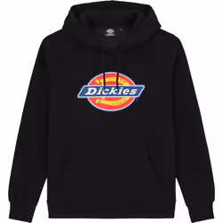Dickies Icon Logo Polyester Unisex Adults Black Hooded Sweatshirt - Black, M