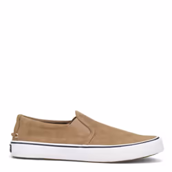 Sperry Mens Footwear Men's Striper II Slip On Sneaker  Taupe  10.5