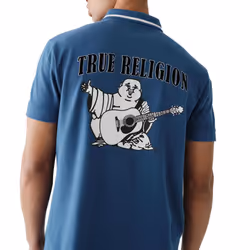 True Religion Mens Polo Shirt Regular Fit - Navy, 2XL
