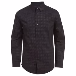 Calvin Klein Boys' Long Sleeve Patterned Dress Shirt  Button-down Styl
