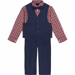 Tommy Hilfiger boys 4-piece Formal Vest Set  Includes Dress Shirt  Dre