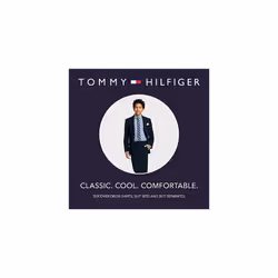 Tommy Hilfiger Boys' 3-piece Sweater Set  Matching Button-down Shirt  Sweater & Pants  Oatmeal Plaid  0-3 Months