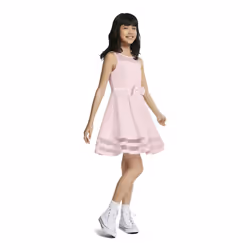 Calvin Klein Girls' Sleeveless Party Dress  Fit and Flare Silhouette