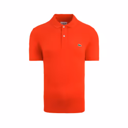 Lacoste Mens Polo Shirts Sports Golf Tee - Red, L