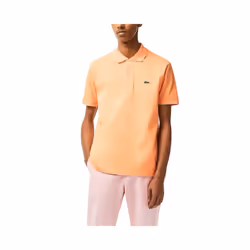Lacoste Mens Polo Shirts Sports Golf Tee - Orange Heb, S