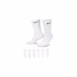 Nike Kids Everyday cotton cushioned crew Socks (6 Pair)  WhiteBlack  S