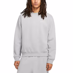 Nike Sportswear Solo Swoosh Mens Fleece Crew US  Alpha  3XLarge  Regular  Regular  Dark Grey HeatherWhite