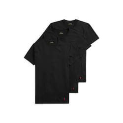 POLO Ralph Lauren Men's Classic Fit Cotton Crew Undershirt 3-Pack  Black/Red  4X Big
