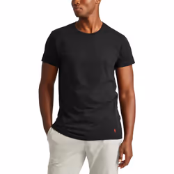 POLO Ralph Lauren Men's Classic Fit Cotton Crew Undershirt 3-Pack  Black/Red  4X Big