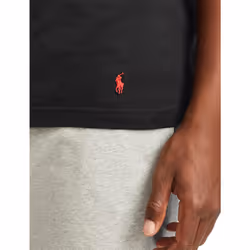 POLO Big Ralph Lauren Men's Classic Fit Cotton Crew Undershirt 3-Pack  Black/Red  2X Tall