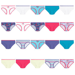 Hanes Girls' and Toddler Underwear  Cotton Knit Tagless Brief  Hipster  and Bikini Panties  Multipack Colors May Vary  Hipster-Assorted-20 Pack  16