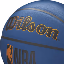 WILSON NBA Forge Series Indoor/Outdoor Basketball - Forge Plus, Deep Navy, Size 7-29.5"