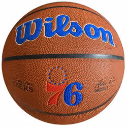 Wilson NBA Philadelphia 76ers Size 7 Basketball - PureFeel Cover