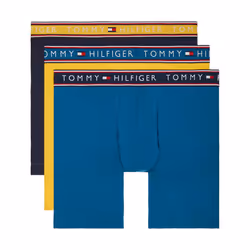 Tommy Hilfiger Men's Underwear Cotton Stretch 3 Pack Boxer Brief  Rega