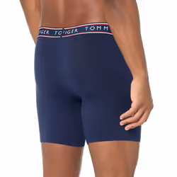 Tommy Hilfiger Men's Cotton Stretch 3-Pack Boxer Brief  Mahogany  Medi