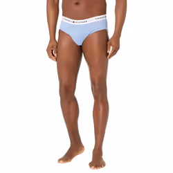 Tommy Hilfiger Men's Cotton Classics 4-Pack Brief  Soft Blue