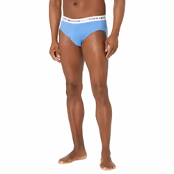 Tommy Hilfiger Men's Cotton Classics 4-Pack Brief  Soft Blue