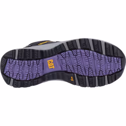 ) Caterpillar Elmore PVC Black/Lilac Safety Trainers - Black, 8 (Adults'
