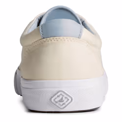 ) Sperry Striper II CVO SeaCycled Salt-Washed Twill Uppers Men's Ivory Trainers - Cream, 6.5 (Adults'