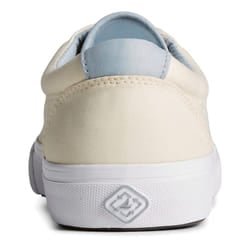 ) Sperry Striper II CVO SeaCycled Salt-Washed Twill Uppers Men's Ivory Trainers - Cream, 6.5 (Adults'