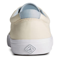 ) Sperry Striper II CVO SeaCycled Salt-Washed Twill Uppers Men's Ivory Trainers - Cream, 7.5 (Adults'