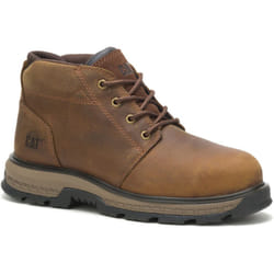 ) Caterpillar Exposition 4.5" Leather Pyramid Safety Boots - Brown, 7 (Adults'