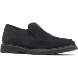 ) Hush Puppies Earl Slip On Suede Men's Black Loafers - Black, 7 (Adults'