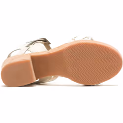 ) Hush Puppies Poppy Quarter Strap Leather Women's White Sandals - White, 3 (Adults'
