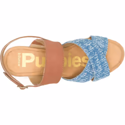 ) Hush Puppies Willow X Band Suede Women's Denim Sandals - Blue, 6 (Adults'