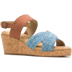 ) Hush Puppies Willow X Band Suede Women's Denim Sandals - Blue, 8 (Adults'