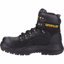 ) Caterpillar Diagnostic 2.0 Leather Black Safety Boots - Black, 8 (Adults'