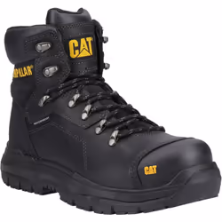 ) Caterpillar Diagnostic 2.0 Leather Black Safety Boots - Black, 12 (Adults'