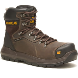 ) Caterpillar Diagnostic 2.0 Leather Coffee Safety Boots - Brown, 8 (Adults'