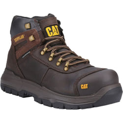 ) Caterpillar Pneumatic 2.0 Leather Brown Safety Boots - Brown, 7 (Adults'