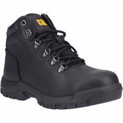 ) Caterpillar Mae Leather Women's Black Safety Boots - Black, 5 (Adults'