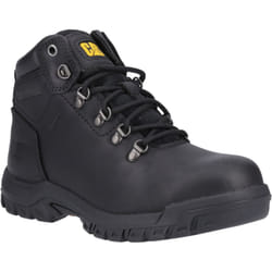 ) Caterpillar Mae Leather Women's Black Safety Boots - Black, 7 (Adults'