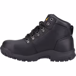 ) Caterpillar Mae Leather Women's Black Safety Boots - Black, 7 (Adults'