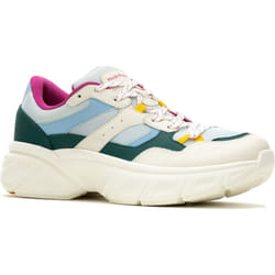) Hush Puppies Movement Leather Women's Teal Trainers - Blue, 3 (Adults'