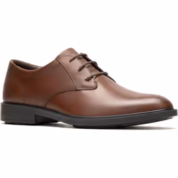) Hush Puppies Banker Leather Men's Brown Lace-Up Shoes - Brown, 6 (Adults'